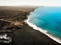 Black Coast and Turquoise Sea