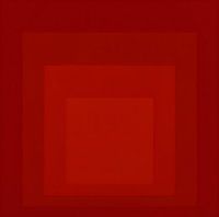 Josef Albers - Hommage au carré, rouge foncé . Haute résolution