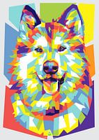 Alaskan Malamute WPAP Kunst