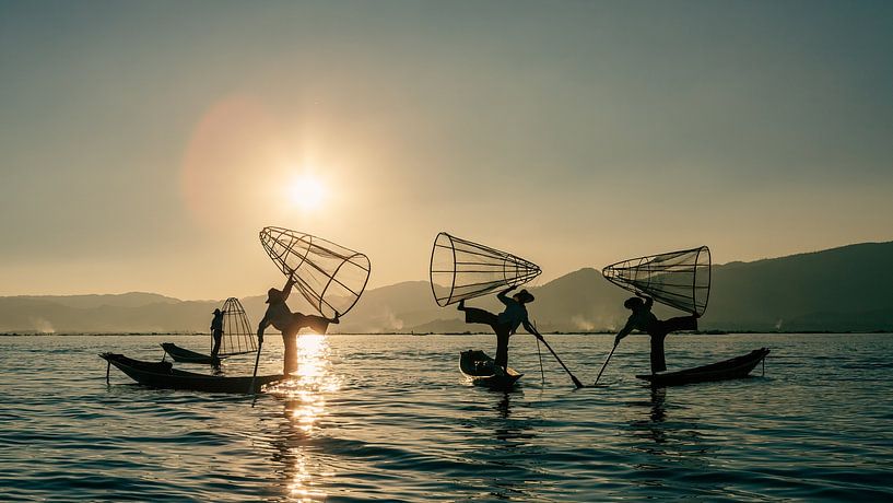 The fishermen of Inle Lake in Myanmar by Roland Brack