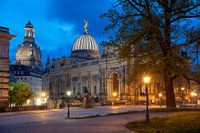 Vue de l'église Frauenkirche depuis le jardin de Brühl