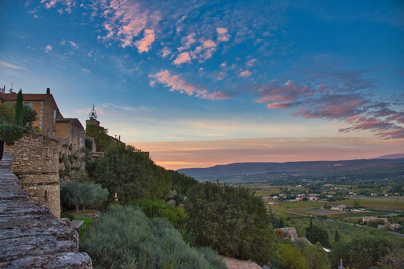 Sunset in the Luberon in Provence by Tanja Voigt