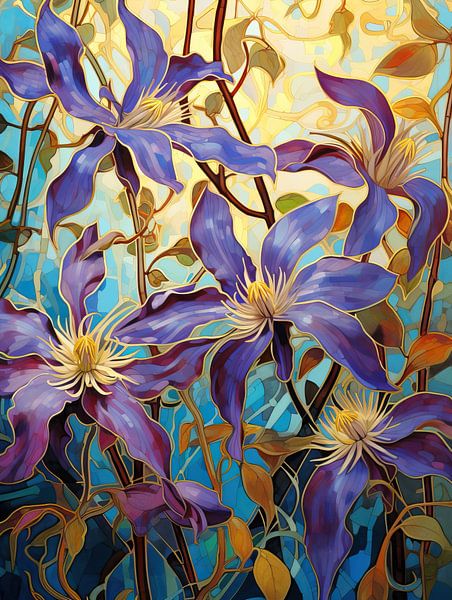 Clematis Art by Flower Studio