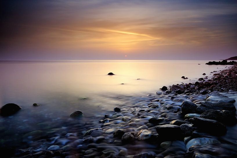Coucher de soleil Mer Égée Samos Grèce par John Leeninga