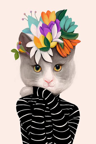 Chat-fleur par Cats & Dotz