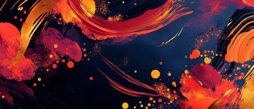 Kleurrijk abstract schilderij van Poster Art Shop