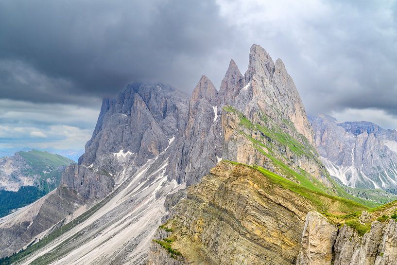 Seceda mountains cliffs in the Dolomites by Sjoerd van der Wal Photography