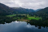 Photo de drone de l'Ullswater près de Glenridding dans le Lake District, Angleterre