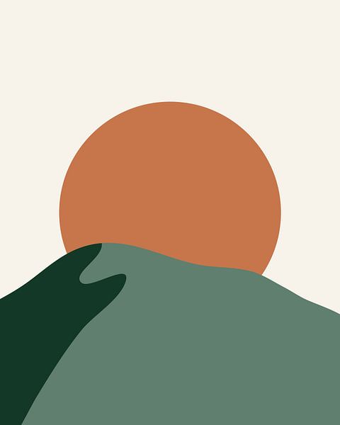 Mountains with setting sun by Studio Miloa