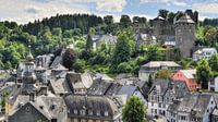 Blick auf die Altstadt von Monschau in der Deutschen Eifel