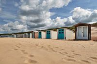 Strandhuisjes op Texel, Nederland