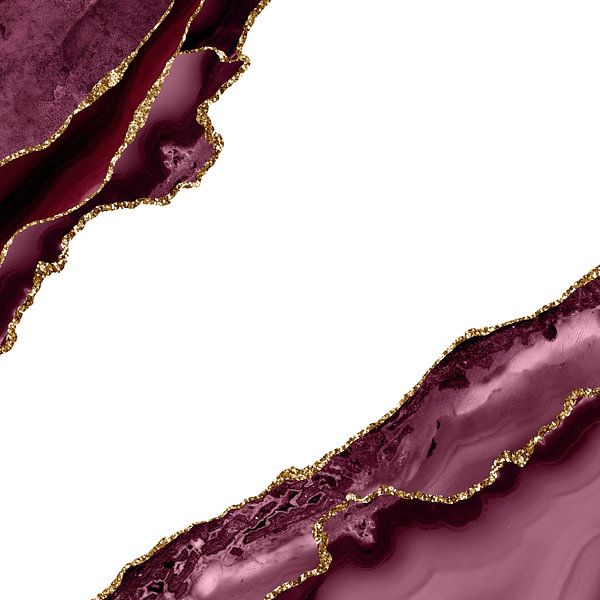 Burgund &amp; Goldachat Textur 19 von Aloke Design