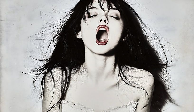 Schreiende Frau im Gothic-Stil von Frank Heinz