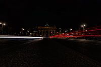 Traffic in Berlin, at the Brandenburg Gate