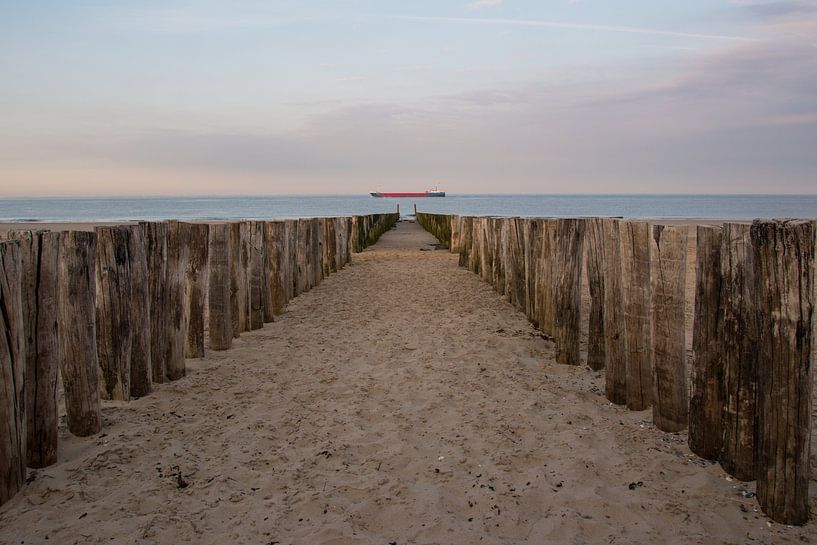 La côte vers la mer à la lumière du jour par Menno Selles