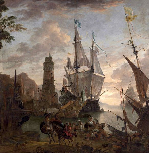 Hendrik van Minderhout, Eastern Seaport, 1675 by Atelier Liesjes