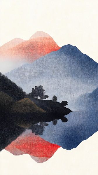 Mystische Reflexionen: Die Magie der Berge und des Nebels von But First Framing