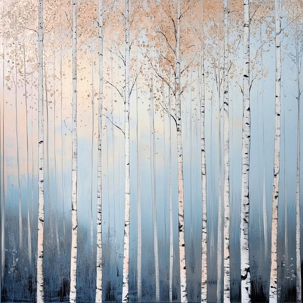 Birch forest illustration by ARTemberaubend