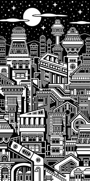 Buildings 4 by Simon van Kessel