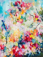 Colorblind's Braille - kleurrijk abstract schilderij