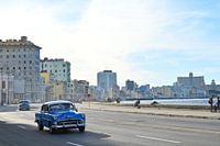 Oldtimers on the Malecón in Havana