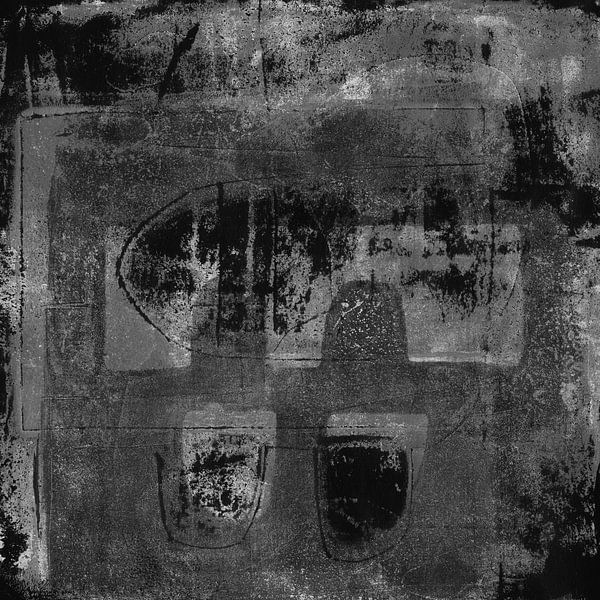 Moderne abstracte zwart-wit kunst nr. 3 van Dina Dankers