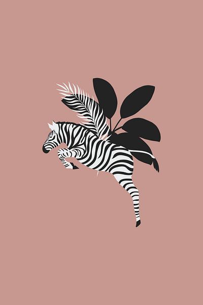 Tropical Zebra by Walljar