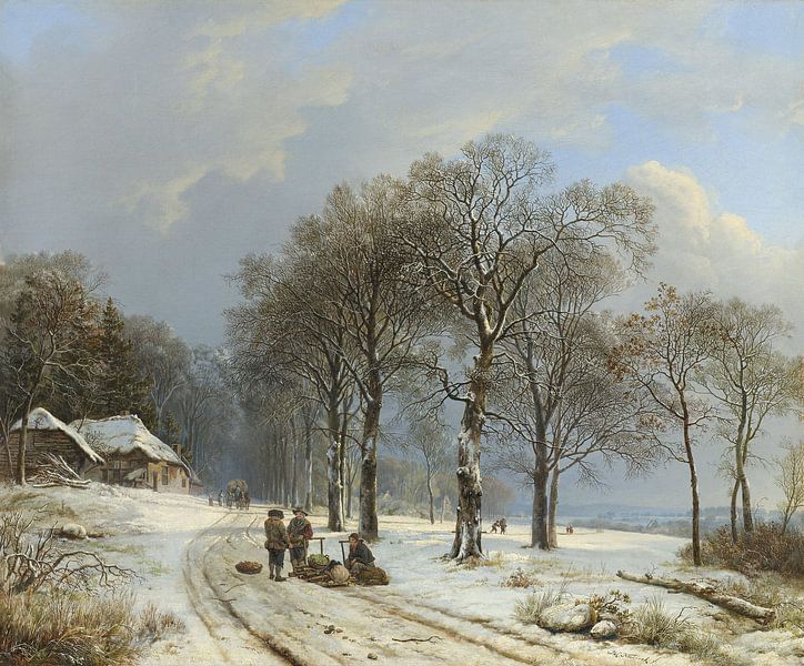 Paysage d'hiver, Barend Cornelis Koekkoek par Rebel Ontwerp