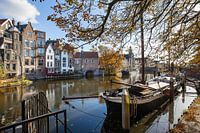Historic Delfshaven with houseboats