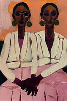 weibliche Verbindung in Abstraktion