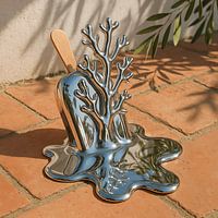 Melting Design: Futuristisches Eis mit Chromkoralle - Surrealer Blickfang