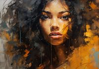 Portrait abstrait d'une femme (Technique mixte 11)