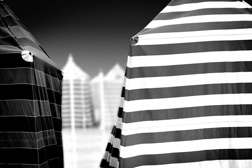 Strand (Schwarz-Weiß) von Rob Blok