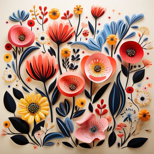 Blumen - Bunt und abstrakt von New Future Art Gallery