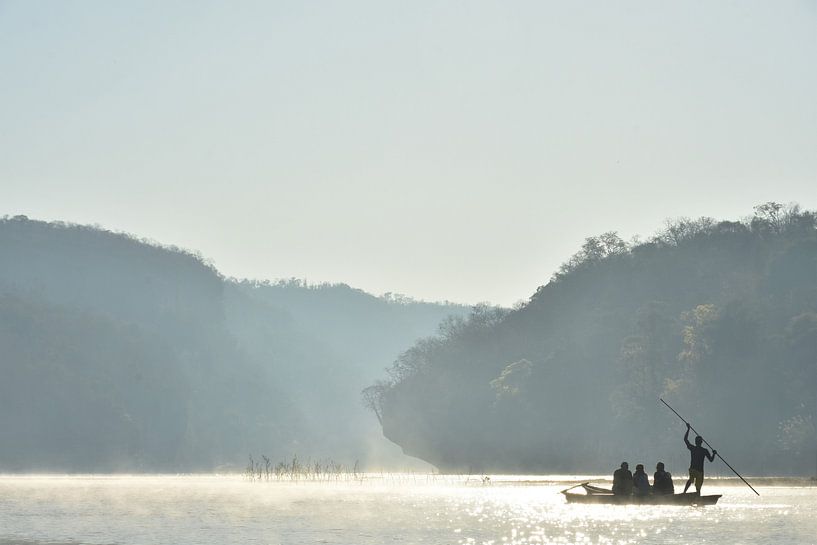 Morning mist on the Manambolo river by Esther van der Linden
