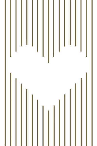 Gold Lines Heart by Studio Malabar