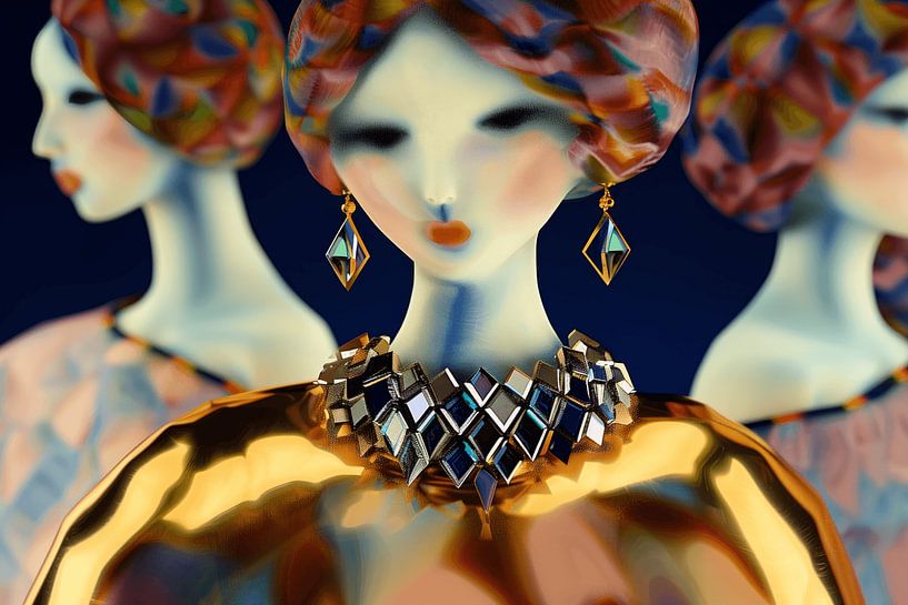 Fashionista mit Schmuck von Ton Kuijpers