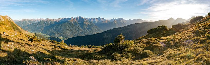 Lechtal Alps at sunset by Leo Schindzielorz