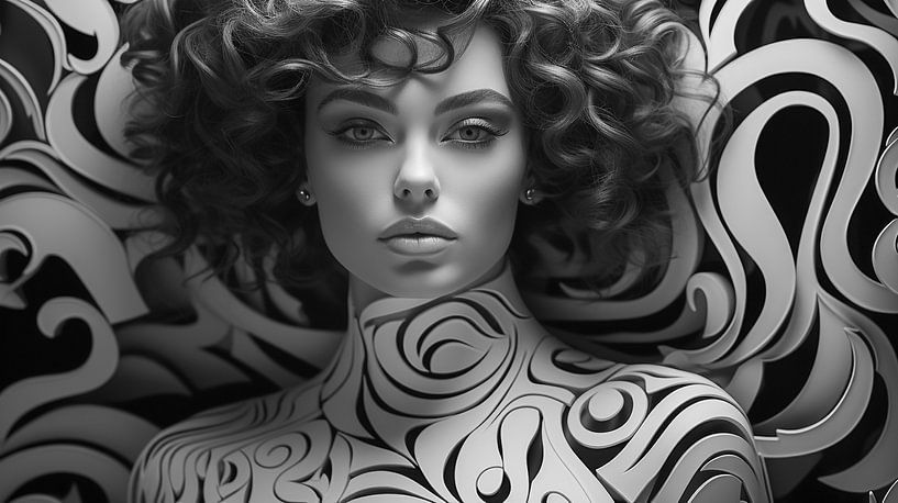 Porträt einer Frau aus den 80er Jahren von Animaflora PicsStock