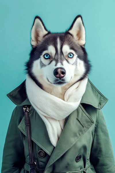 Husky sibérien par Poster Art Shop