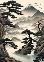 Japanische Berglandschaft