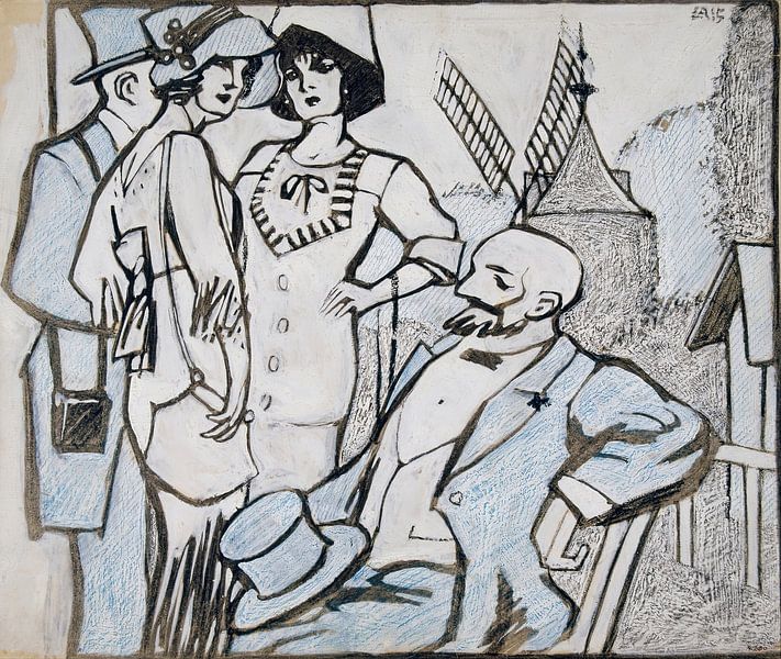 Bei den Longchamps-Rennen (1913) von Juan Gris von Peter Balan