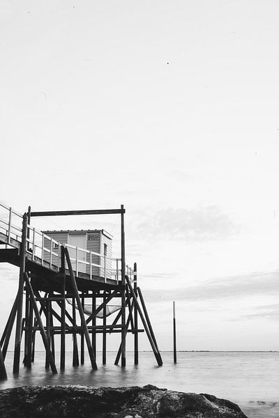 Maison du pêcheur France Noir et Blanc par Jarno Dorst