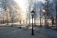 Hiver sur le parvis du Palais Het Loo.
