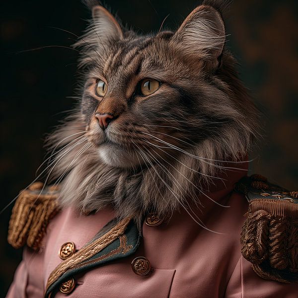 Armée rose Maine Coon par Rene Ladenius Digital Art
