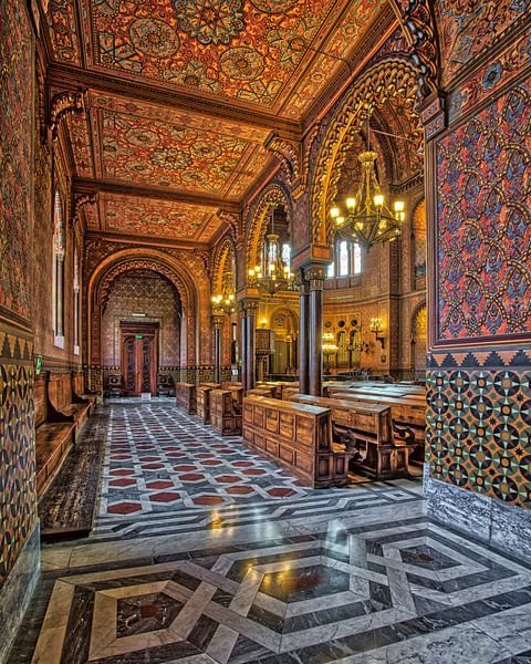 Das Innere der Großen Synagoge von Florenze von Laszlo Regos