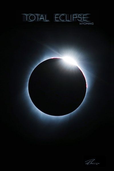 Total Eclipse Wyoming - Blue Ring von Ruth Klapproth