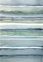 Minimalistischer Abstrakt in Grün und Blau