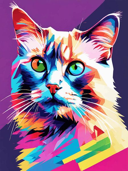 Birmakatze Pop Art von MIROKKU