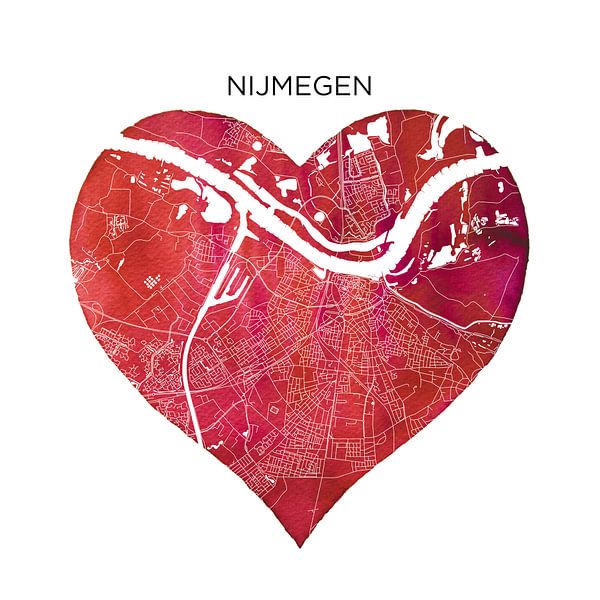 Nijmegen | Stadtplan als Mauerkreis von WeltkartenShop